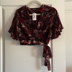 Velvet crop top